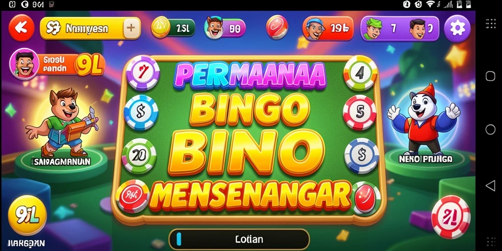 Tampilan gameplay Bingo yang menarik dan penuh warna di 9SL.