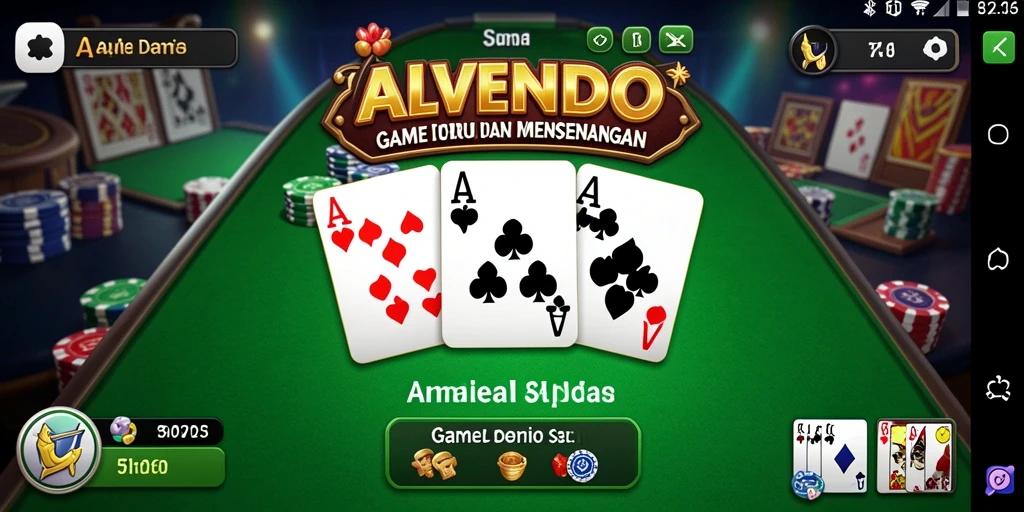 Tangkapan layar gameplay ALVENDO yang menarik dan interaktif.