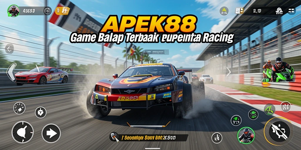 Gameplay APEK88 yang menegangkan dalam balapan cepat.
