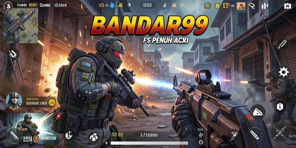 Tangkapan layar menampilkan pertempuran intens di BANDAR99 dengan grafis yang menawan.