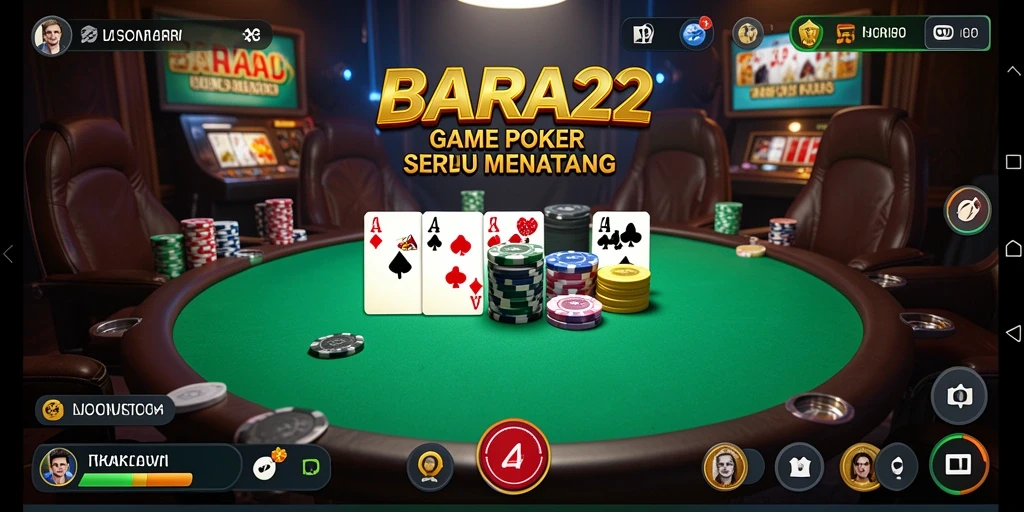 Tampilan permainan Poker yang menarik dan interaktif di BARA22.