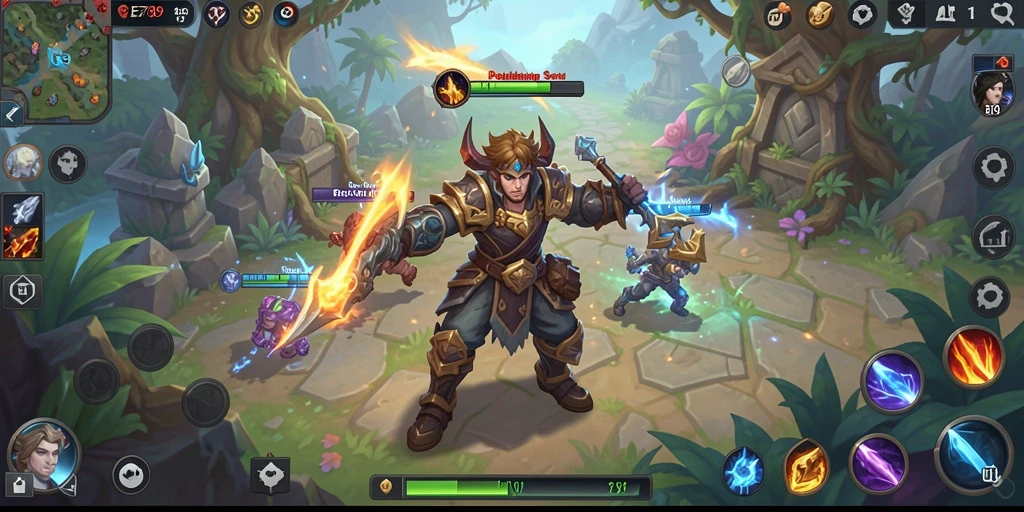 Tangkapan layar gameplay EE789 yang memukau dan dinamis.