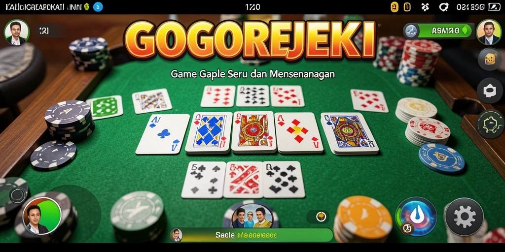 Tampilan seru gameplay Gaple di GOGOREJEKI.