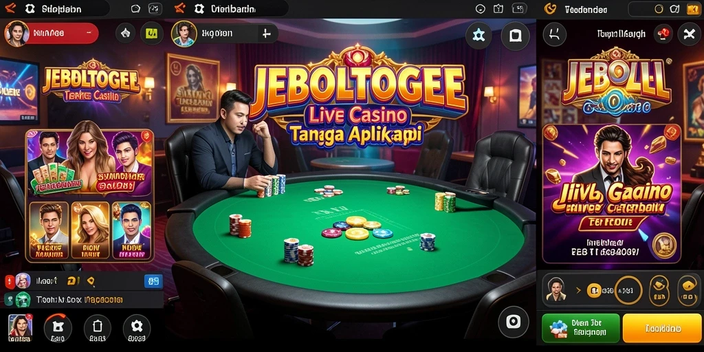Tampilan gameplay JEBOLTOGEL dengan dealer langsung dan permainan seru.