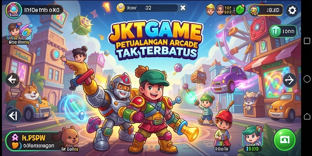 Tampilan gameplay yang menantang dan penuh warna dari JKTGAME.