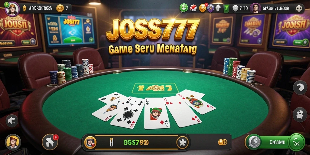 Tampilan gameplay seru dari JOSS777 yang menunjukkan aksi Poker.