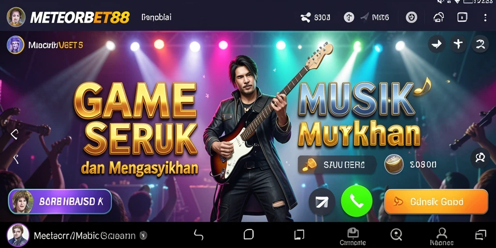 Tampilan gameplay seru dari METEORBET88 dengan irama musik yang menggugah semangat.