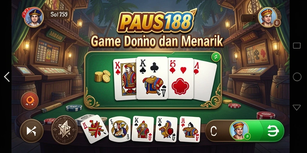 Tampilan gameplay seru dalam permainan Domino PAUS188.