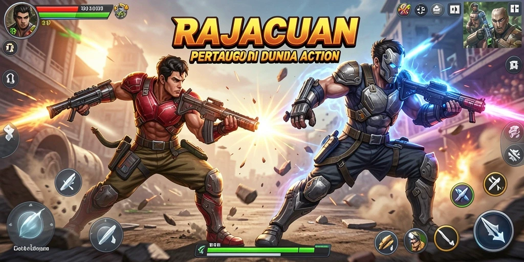 Tampilan gameplay seru dan mendebarkan dari RAJACUAN.