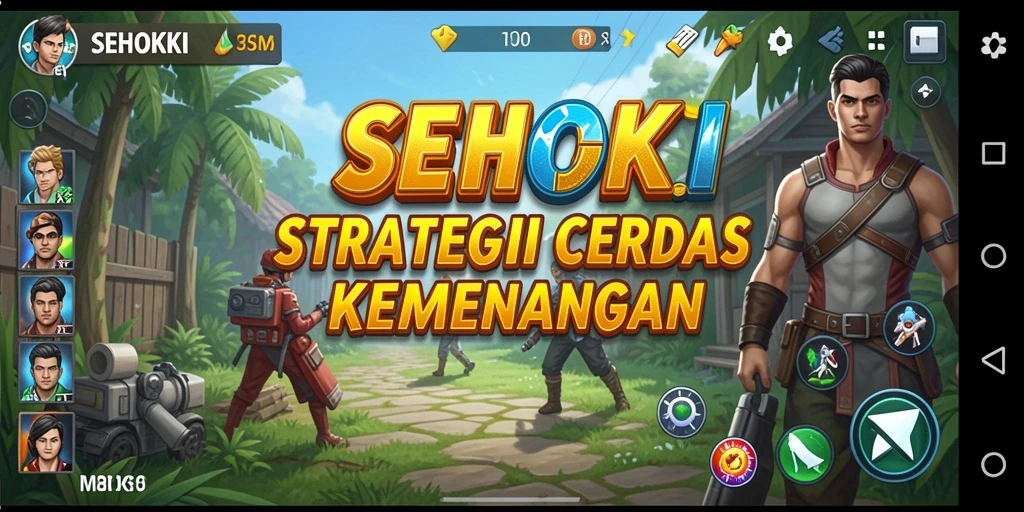 Screenshot SEHOKI menampilkan pertempuran strategis yang intens dan mendebarkan.