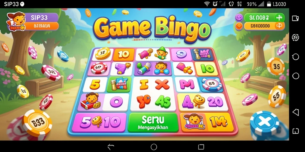 Tampilan gameplay Bingo yang seru dan menantang di SIP33.