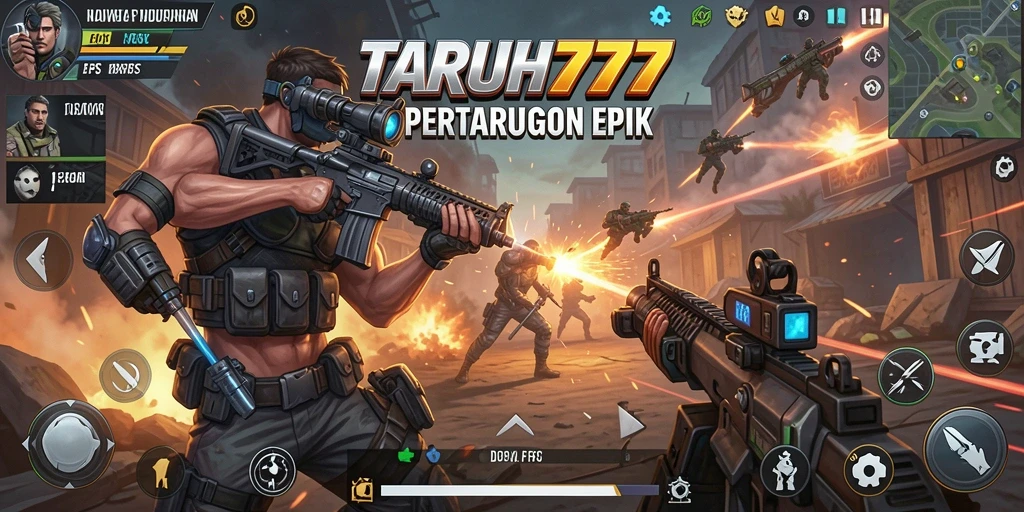 Tangkapan layar TARUH777 menampilkan momen seru gameplay FPS yang mendebarkan.