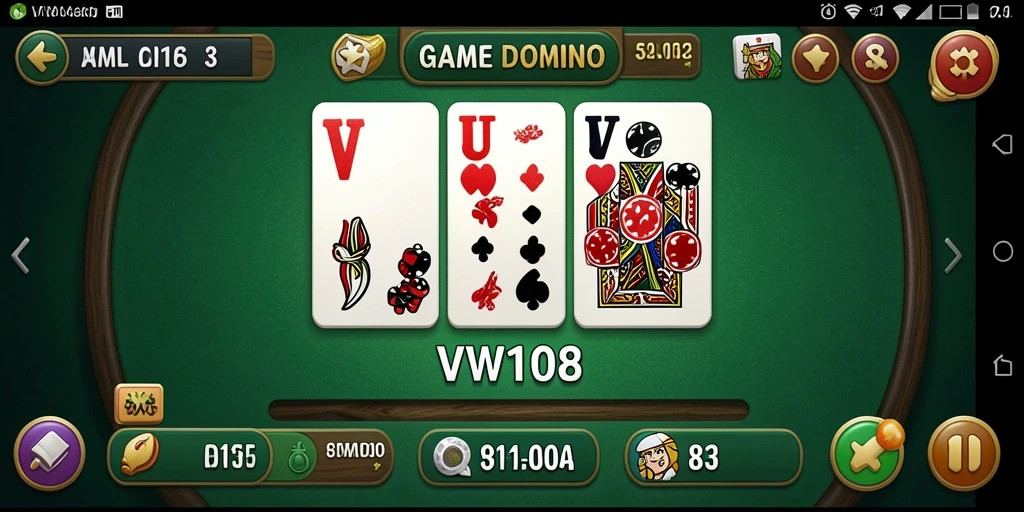 Tampilan gameplay seru dari game Domino VW108
