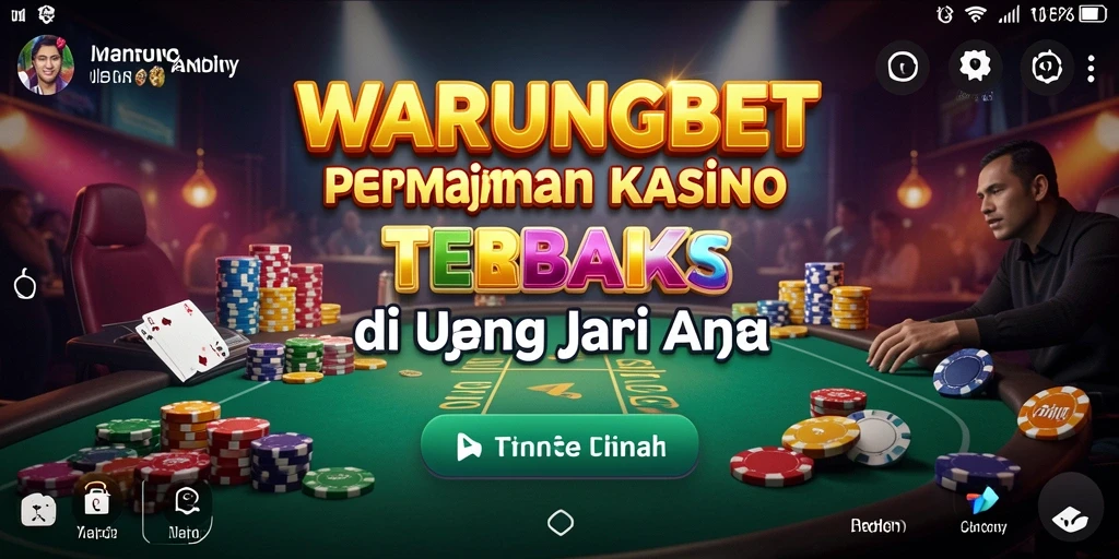 Screenshot gameplay WARUNGBET menunjukkan suasana kasino yang memukau.