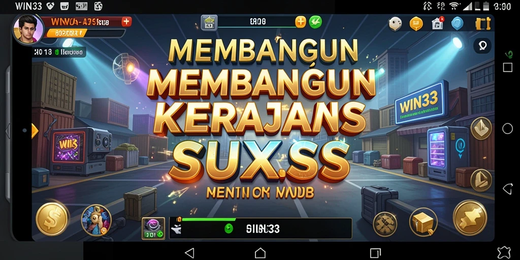 Screenshot gameplay WIN33 menampilkan momen seru membangun bisnis.